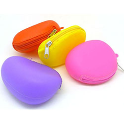 Cute silicone zipper coin purse